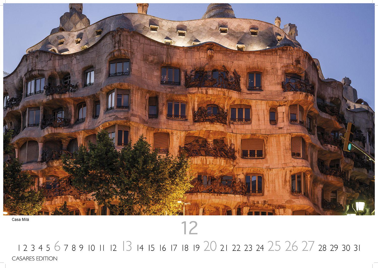 Beispielinhalt (Bild) Barcelona Kalender 2026 - Wandkalender | Fotokalender Spanien 35x50cm - Foto. mit den schönsten Motiven, Sehenswürdigkeiten & Inspirationen"