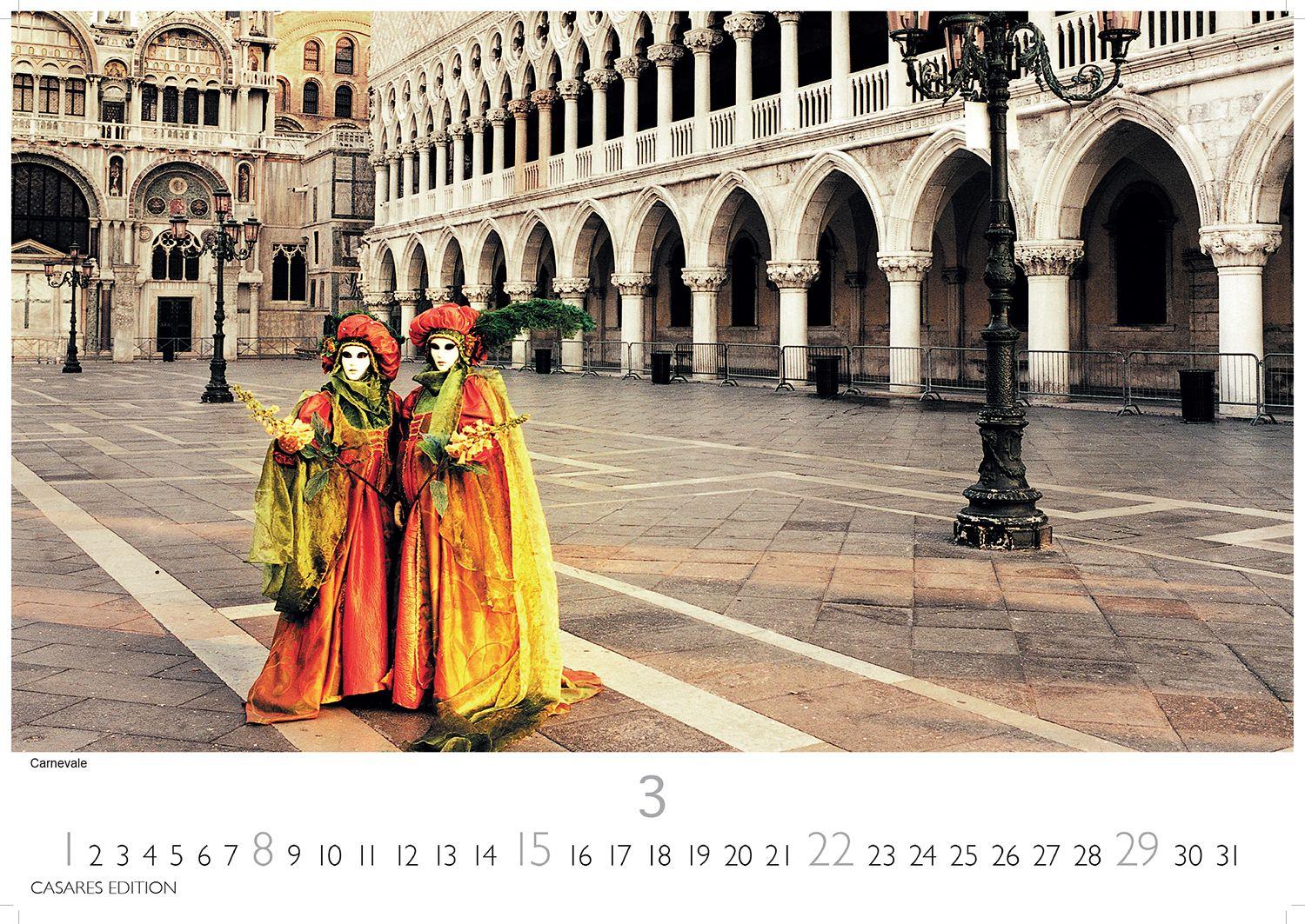 Beispielinhalt (Bild) Venedig Kalender 2026 - Wandkalender | Fotokalender Italien 24x35 cm - . mit atemberaubenden Fotos der Lagune, Gondeln & historischen Sehenswürdigkeiten | für Kunst- und Reiseenthusiasten