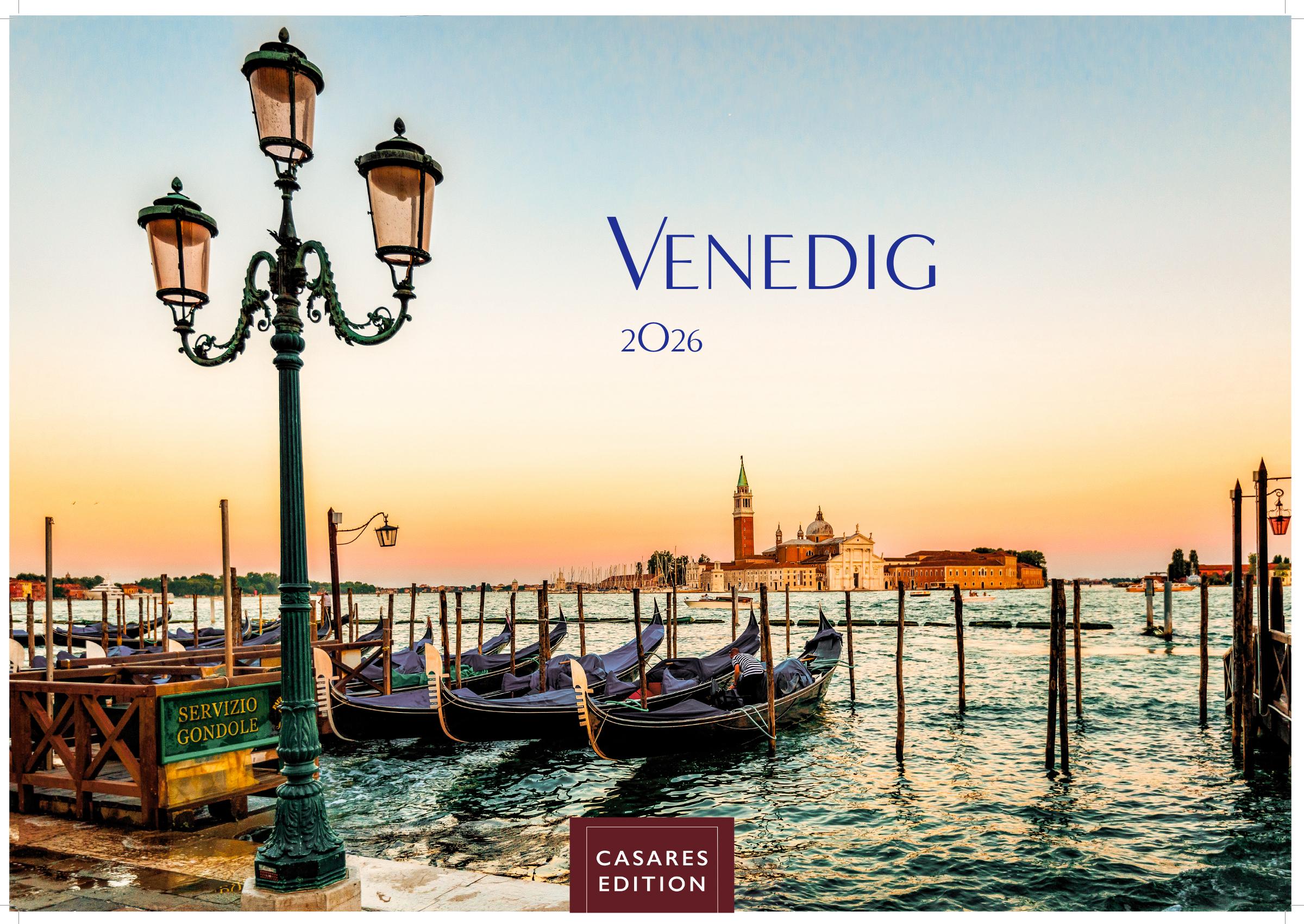 Vorderes Coverbild Venedig Kalender 2026 - Wandkalender | Fotokalender Italien 24x35 cm - . mit atemberaubenden Fotos der Lagune, Gondeln & historischen Sehenswürdigkeiten | für Kunst- und Reiseenthusiasten