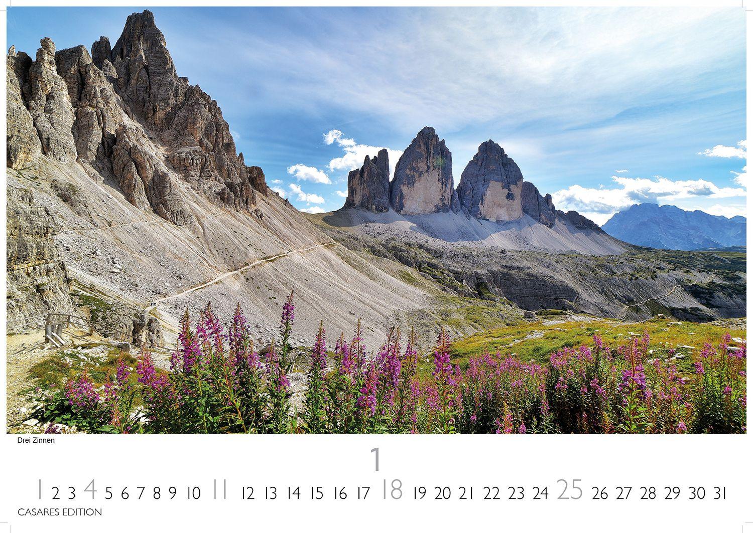 Beispielinhalt (Bild) Südtirol Kalender 2026 - Wandkalender | Fotokalender Italien 24x35cm - 12 eindrucksvolle Fotografien aus Südtirol