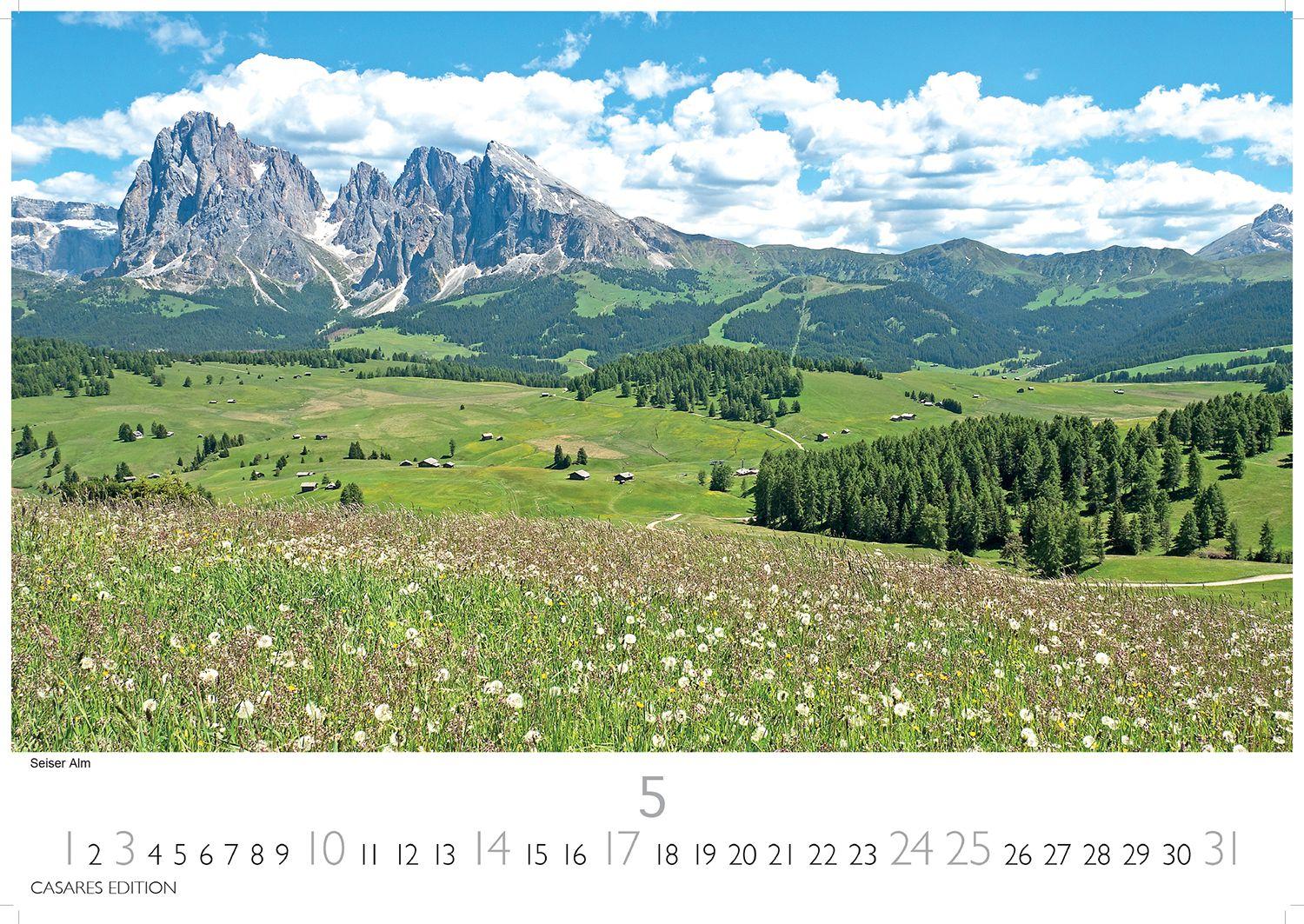 Beispielinhalt (Bild) Südtirol Kalender 2026 - Wandkalender | Fotokalender Italien 24x35cm - 12 eindrucksvolle Fotografien aus Südtirol