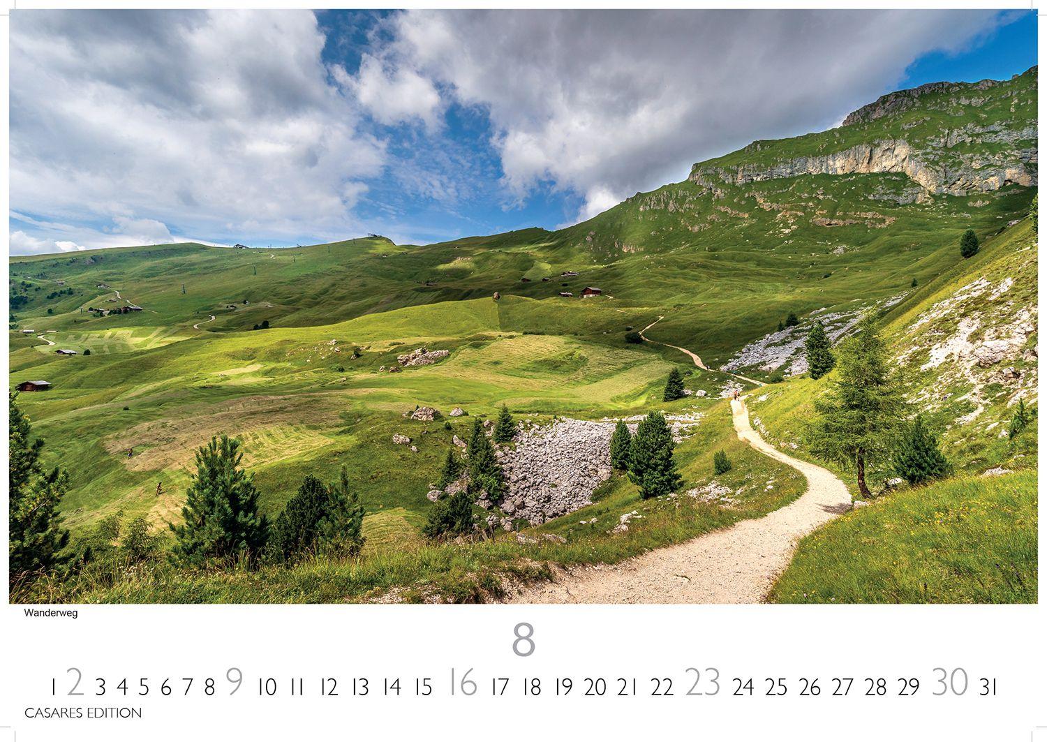 Beispielinhalt (Bild) Südtirol Kalender 2026 - Wandkalender | Fotokalender Italien 24x35cm - 12 eindrucksvolle Fotografien aus Südtirol