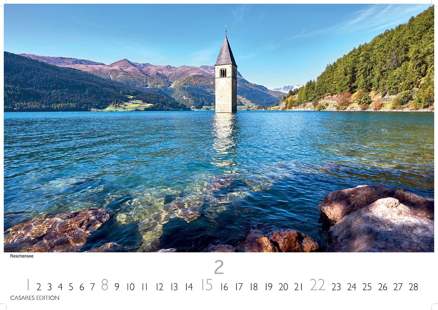 Beispielinhalt (Bild) Südtirol Kalender 2026 - Wandkalender | Fotokalender Italien 24x35cm - 12 eindrucksvolle Fotografien aus Südtirol