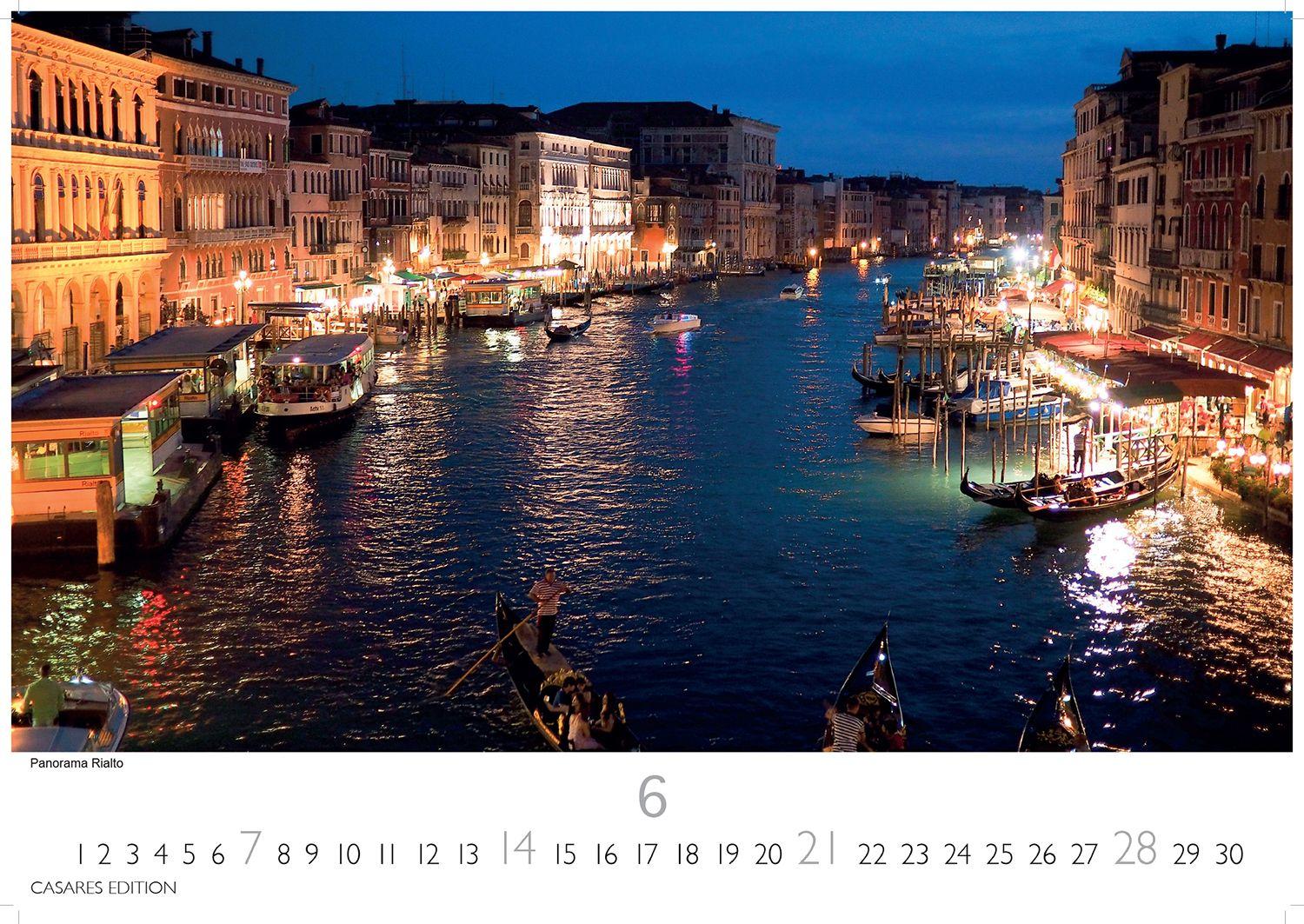 Beispielinhalt (Bild) Venedig Kalender 2026 - Wandkalender | Fotokalender Italien 35x50cm - mit atemberaubenden Fotos der Lagune, Gondeln & historischen Sehenswürdigkeiten | für Kunst- und Reiseenthusiasten