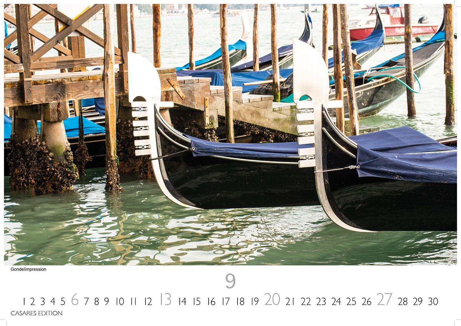 Beispielinhalt (Bild) Venedig Kalender 2026 - Wandkalender | Fotokalender Italien 35x50cm - mit atemberaubenden Fotos der Lagune, Gondeln & historischen Sehenswürdigkeiten | für Kunst- und Reiseenthusiasten