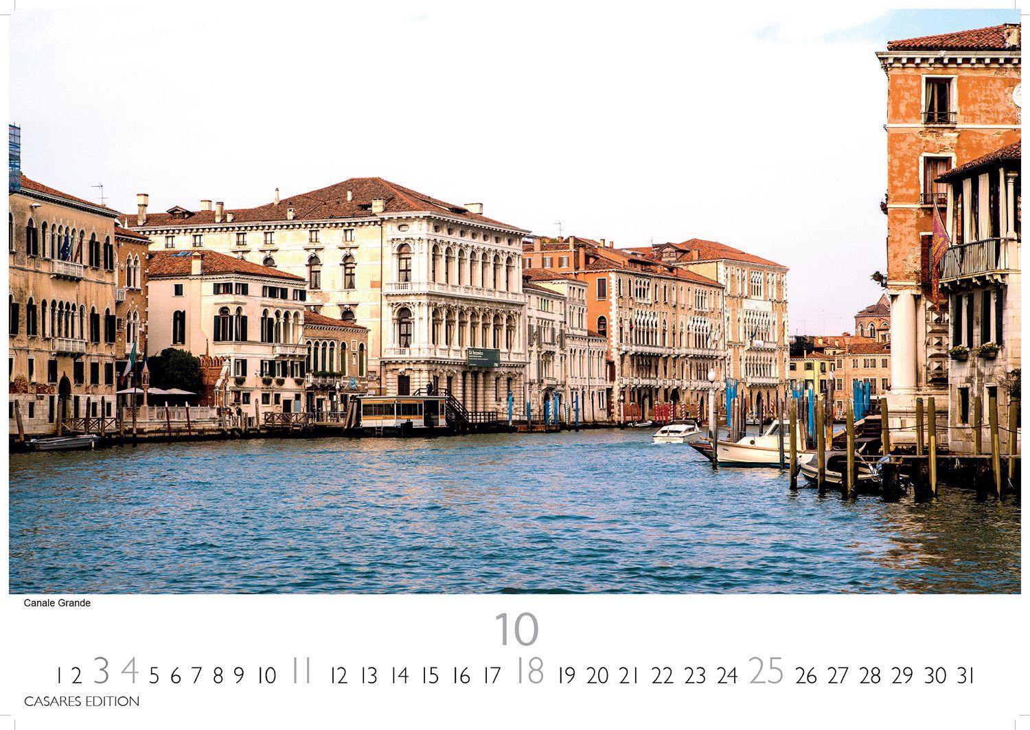 Beispielinhalt (Bild) Venedig Kalender 2026 - Wandkalender | Fotokalender Italien 35x50cm - mit atemberaubenden Fotos der Lagune, Gondeln & historischen Sehenswürdigkeiten | für Kunst- und Reiseenthusiasten