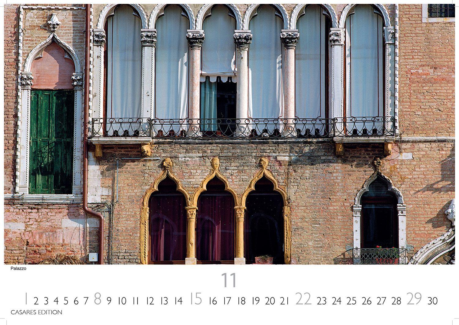 Beispielinhalt (Bild) Venedig Kalender 2026 - Wandkalender | Fotokalender Italien 35x50cm - mit atemberaubenden Fotos der Lagune, Gondeln & historischen Sehenswürdigkeiten | für Kunst- und Reiseenthusiasten