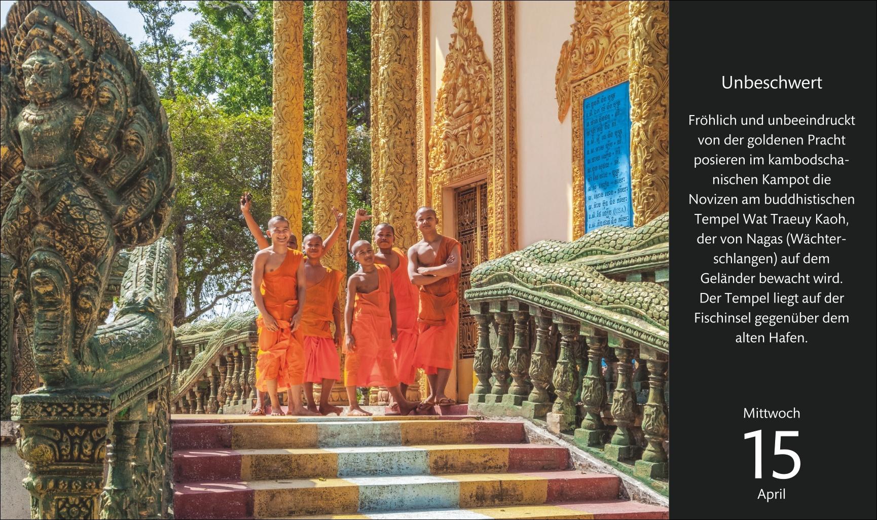 Beispielinhalt (Bild) Eine Reise um die Welt Premiumkalender 2026 - 365 faszinierende Fotografien
