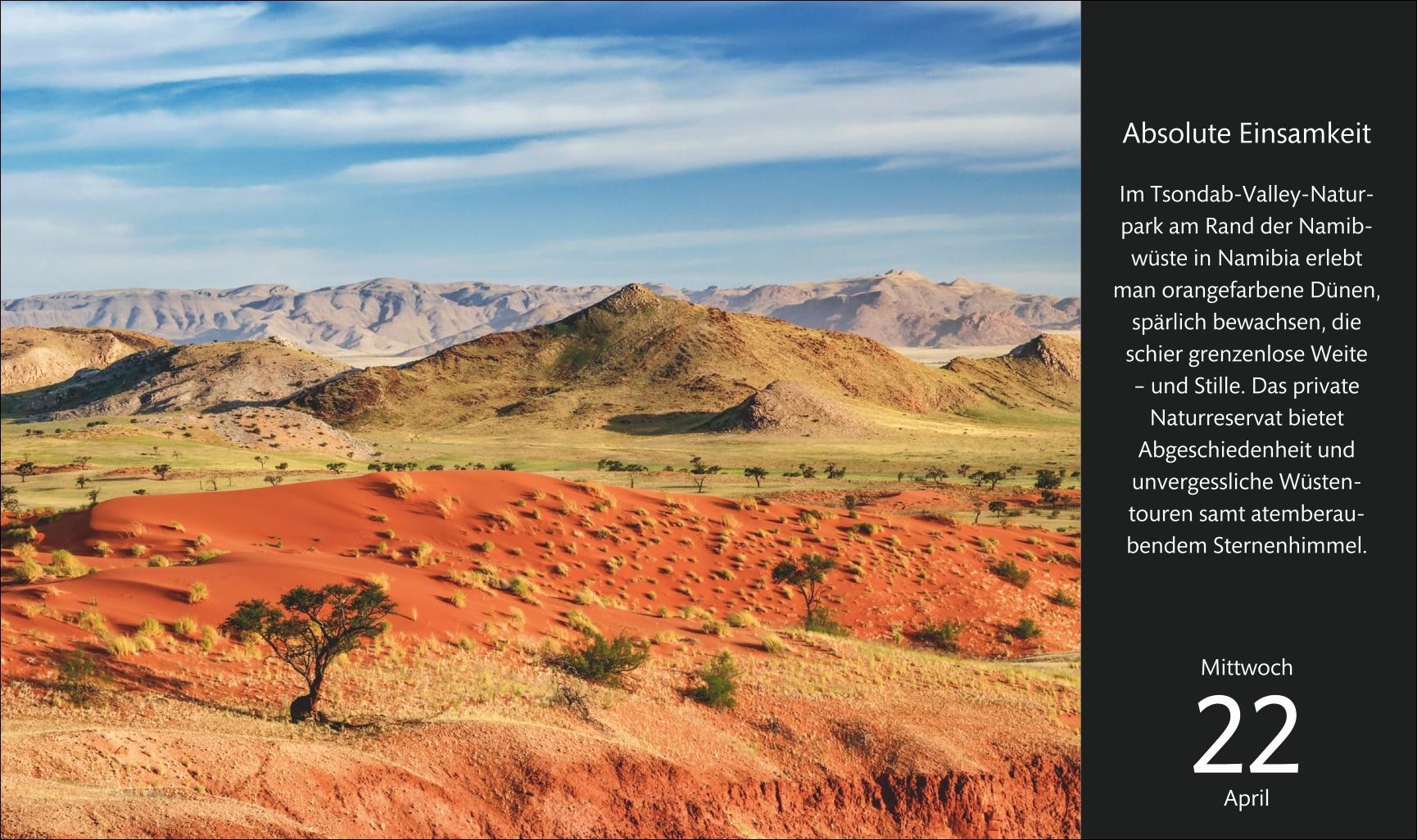 Beispielinhalt (Bild) Eine Reise um die Welt Premiumkalender 2026 - 365 faszinierende Fotografien