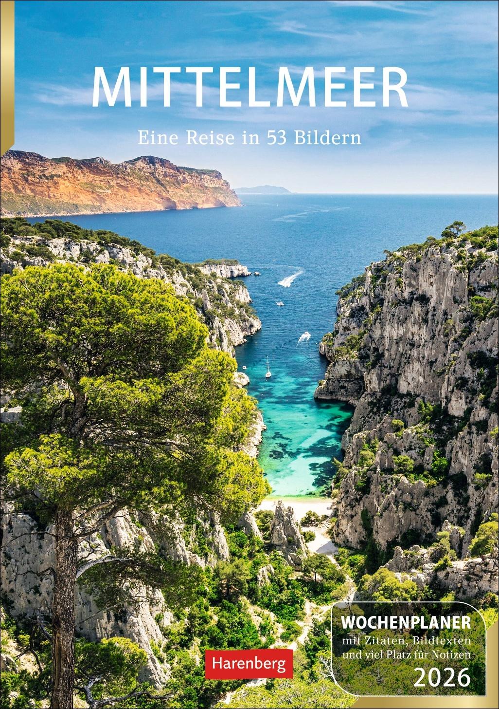 Vorderes Coverbild Mittelmeer Wochenplaner 2026 - Eine Reise in 53 Bildern
