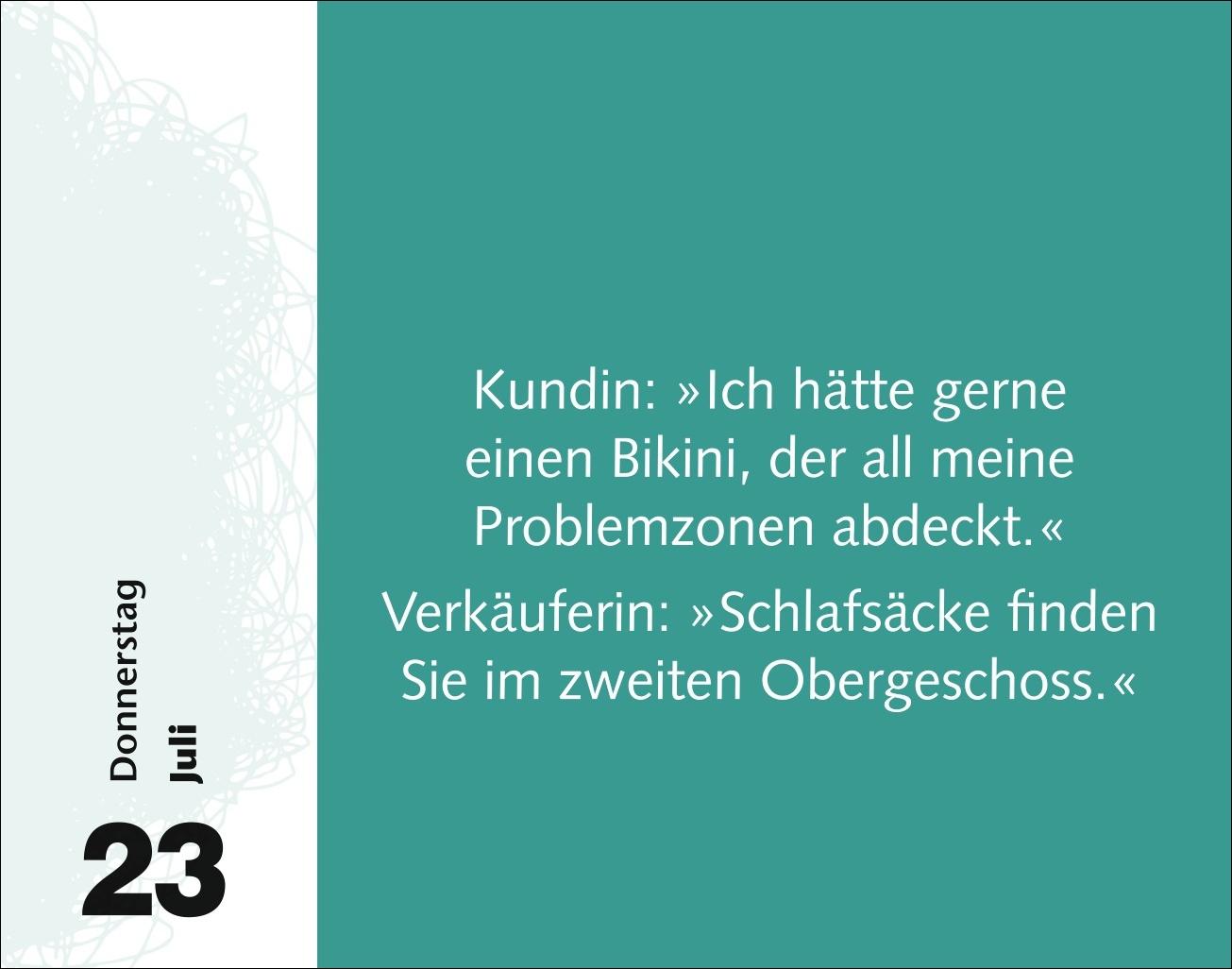 Beispielinhalt (Bild) Witzirin Tagesabreißkalender 2026 - Diese Packung enthält: die lustigsten Witze für die tägliche Dosis Humor