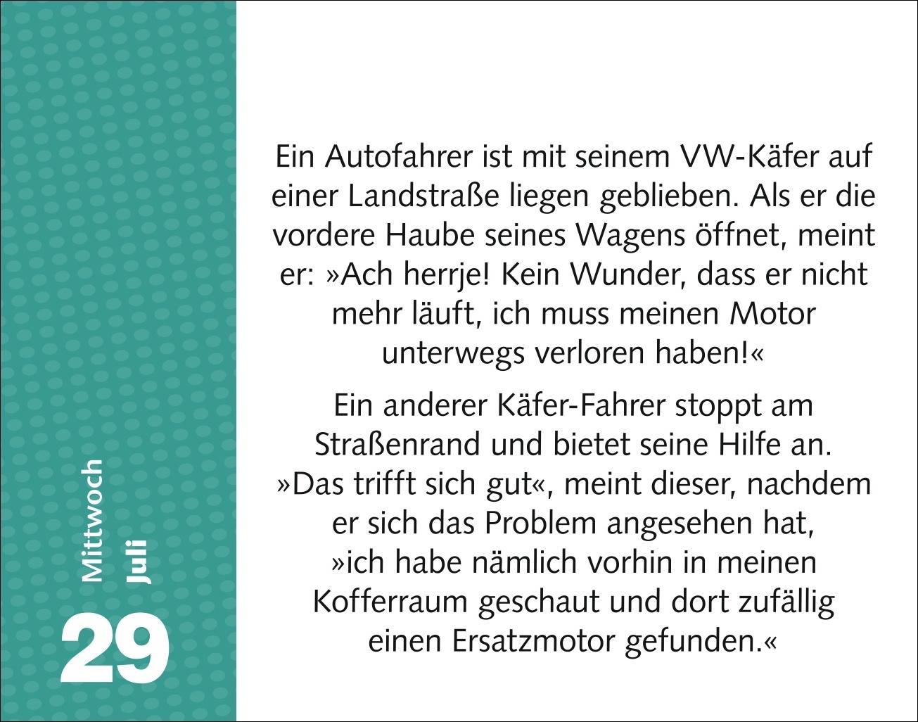 Beispielinhalt (Bild) Witzirin Tagesabreißkalender 2026 - Diese Packung enthält: die lustigsten Witze für die tägliche Dosis Humor
