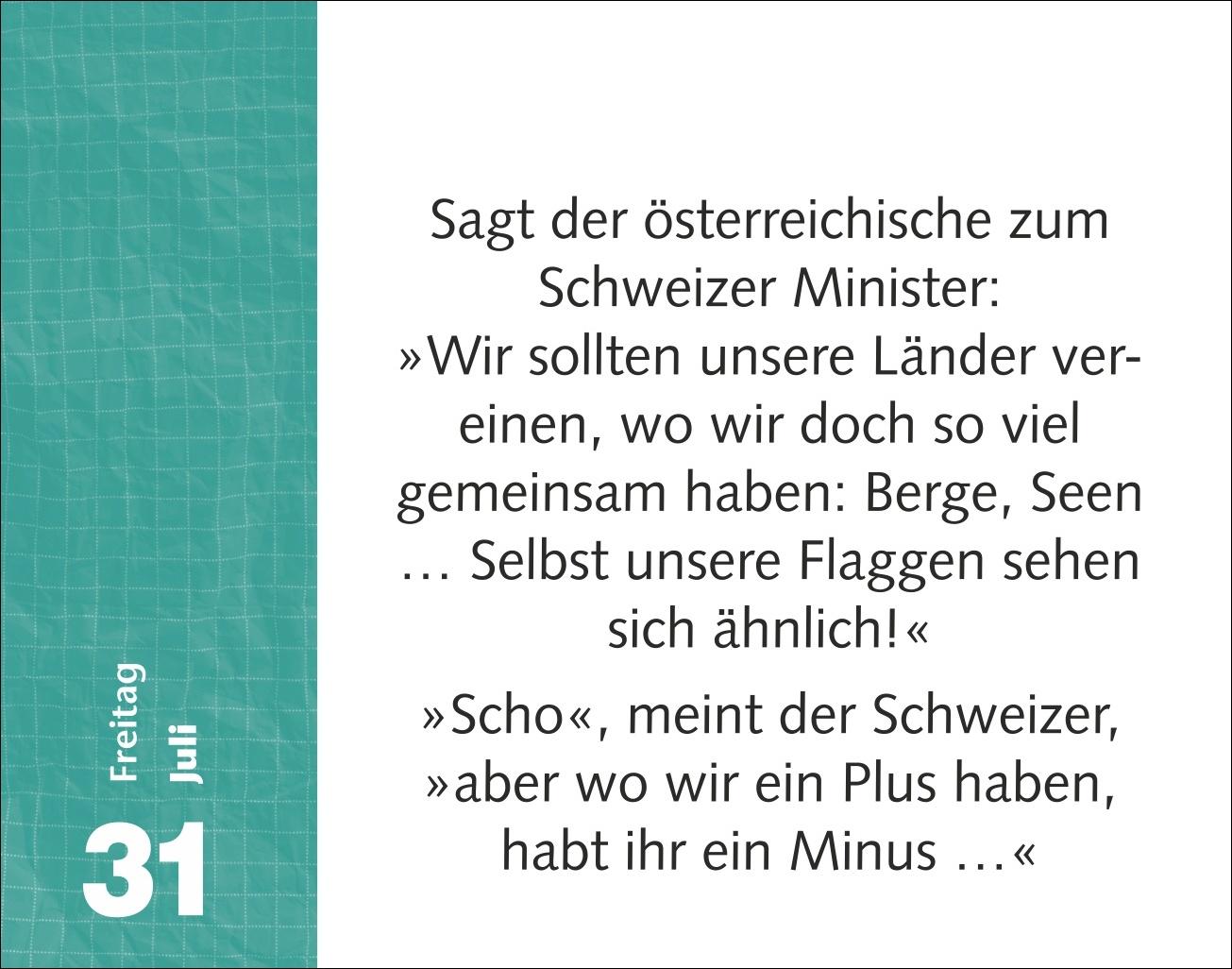 Beispielinhalt (Bild) Witzirin Tagesabreißkalender 2026 - Diese Packung enthält: die lustigsten Witze für die tägliche Dosis Humor