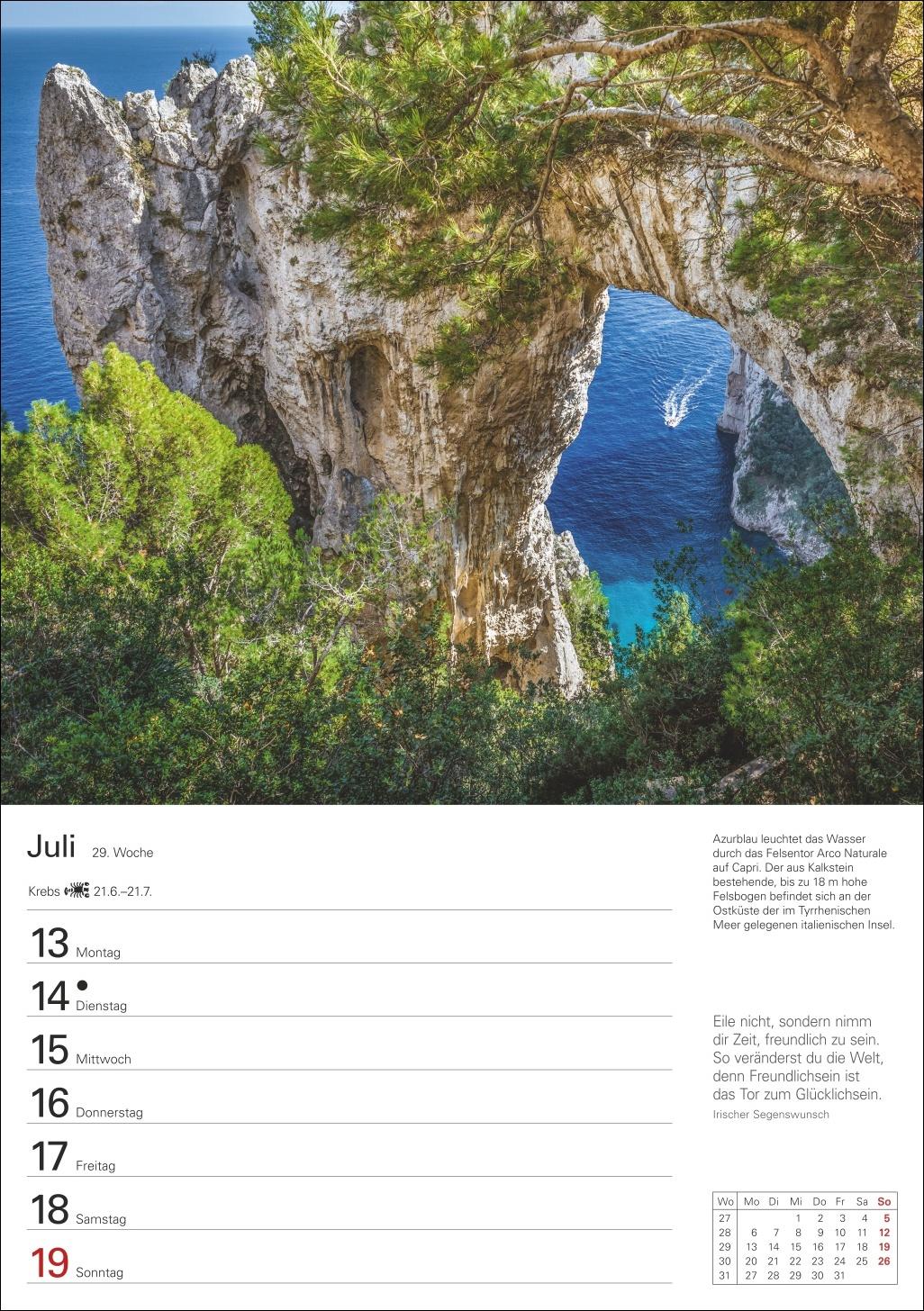 Beispielinhalt (Bild) Trauminseln Wochenplaner 2026 - Eine Reise in 53 Bildern