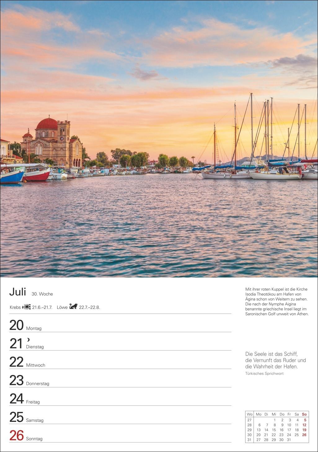 Beispielinhalt (Bild) Trauminseln Wochenplaner 2026 - Eine Reise in 53 Bildern