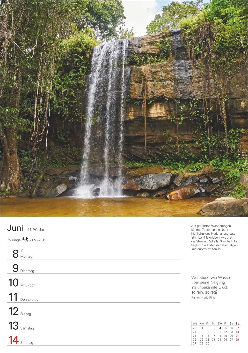 Beispielinhalt (Bild) Naturschätze Afrikas Wochenplaner 2026 - Eine Reise in 53 Bildern