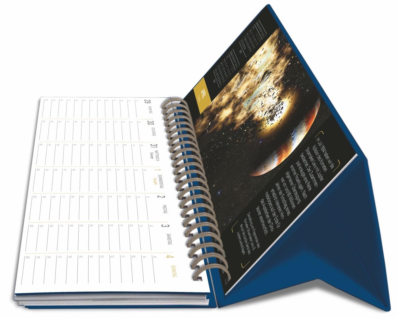 Beispielinhalt (Bild) Stephen Hawking Universum Premium-Tischplaner 2026 - Wochenkalender mit 53 Bildern und Zitaten