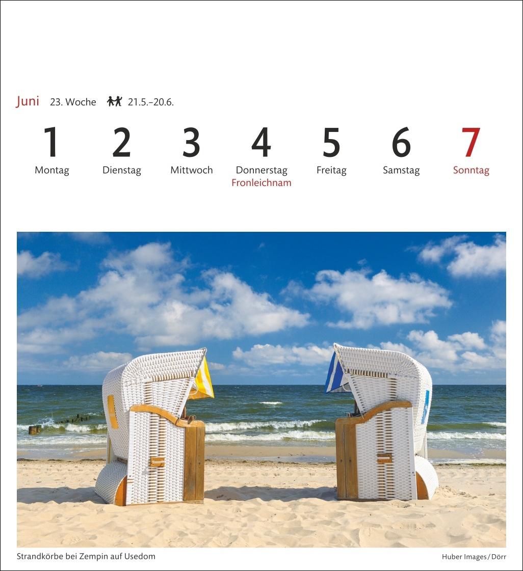 Beispielinhalt (Bild) Ostseeküste Sehnsuchtskalender 2026 - Wochenkalender mit 53 Postkarten
