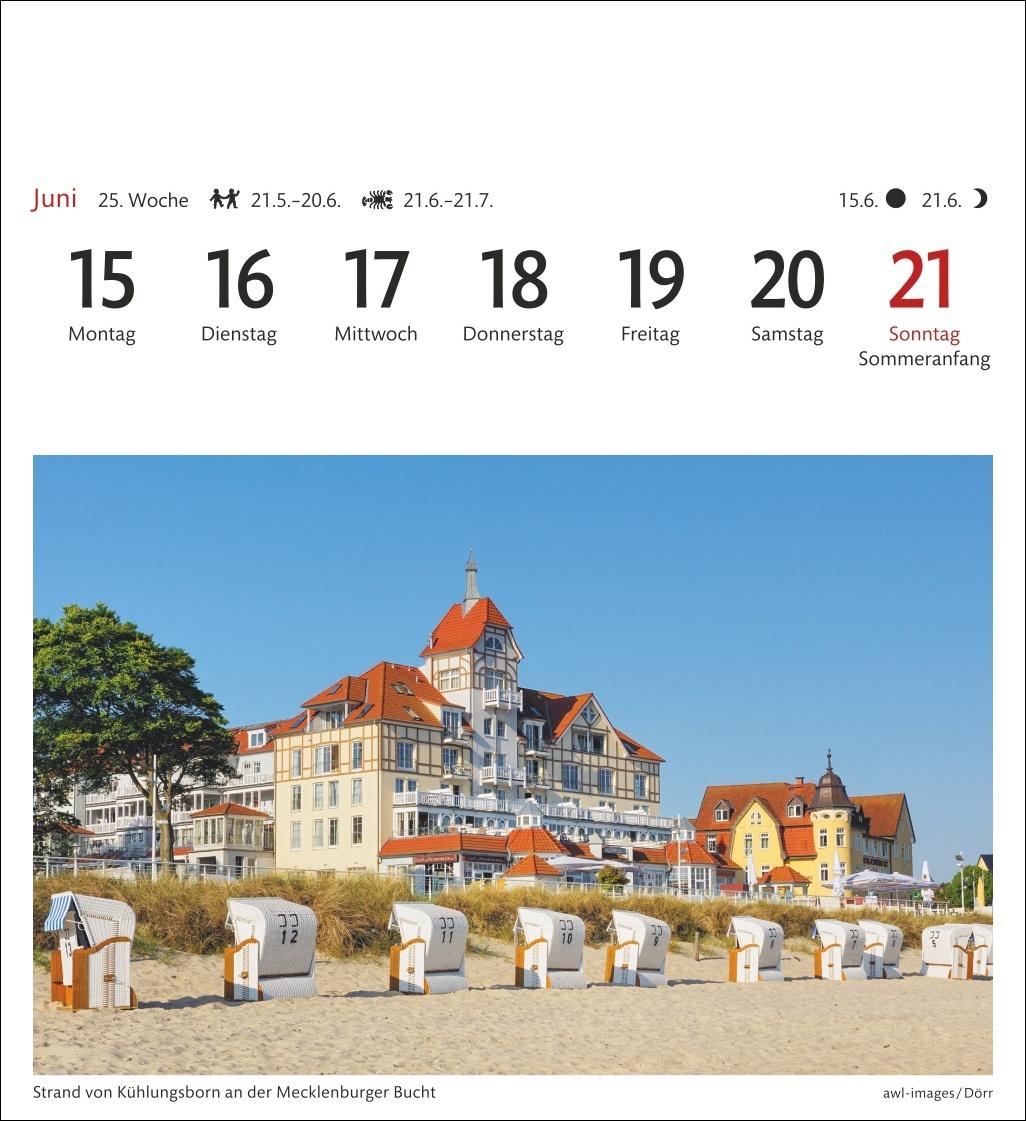Beispielinhalt (Bild) Ostseeküste Sehnsuchtskalender 2026 - Wochenkalender mit 53 Postkarten