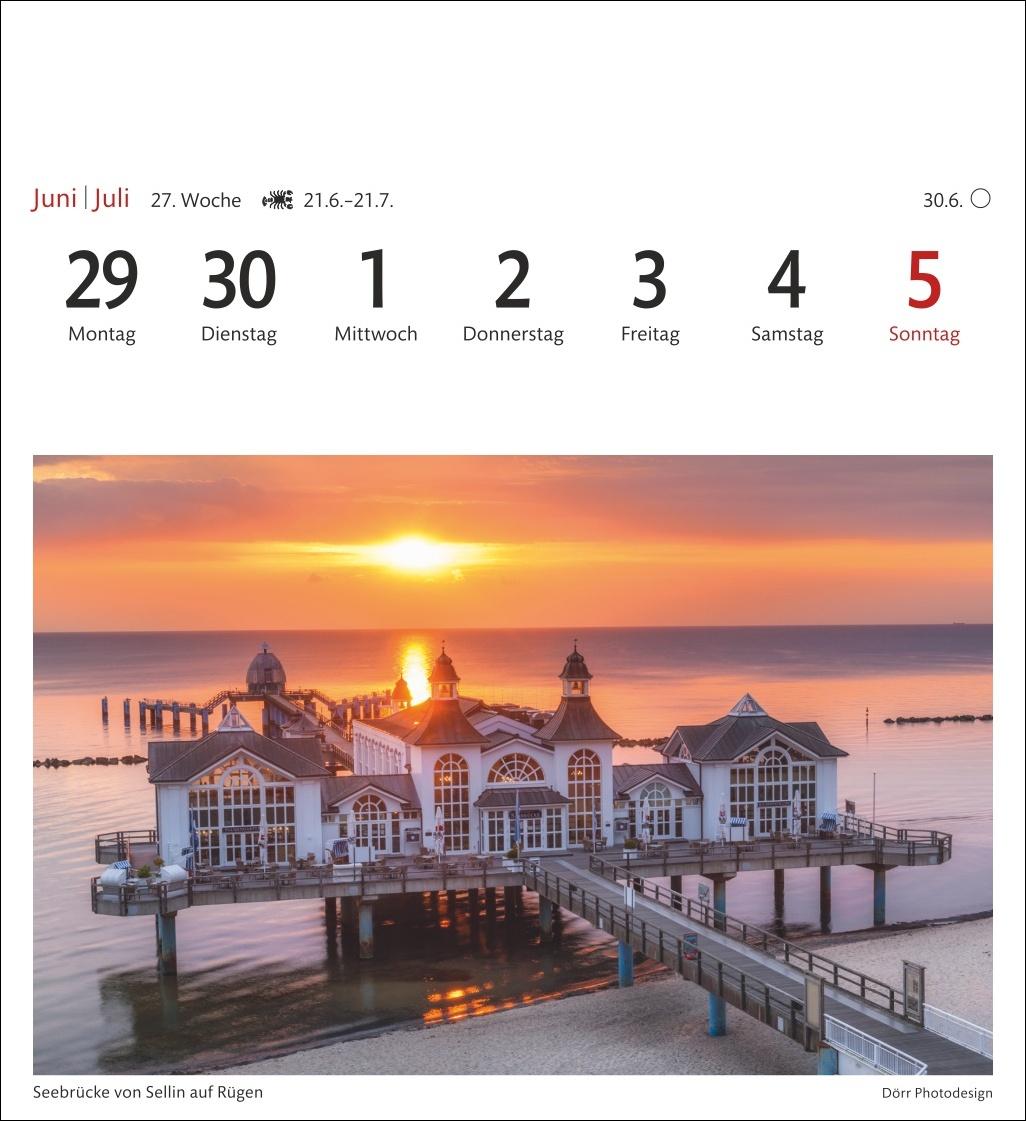 Beispielinhalt (Bild) Ostseeküste Sehnsuchtskalender 2026 - Wochenkalender mit 53 Postkarten