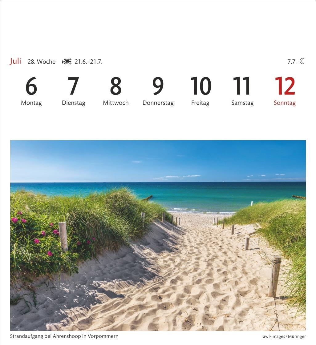 Beispielinhalt (Bild) Ostseeküste Sehnsuchtskalender 2026 - Wochenkalender mit 53 Postkarten