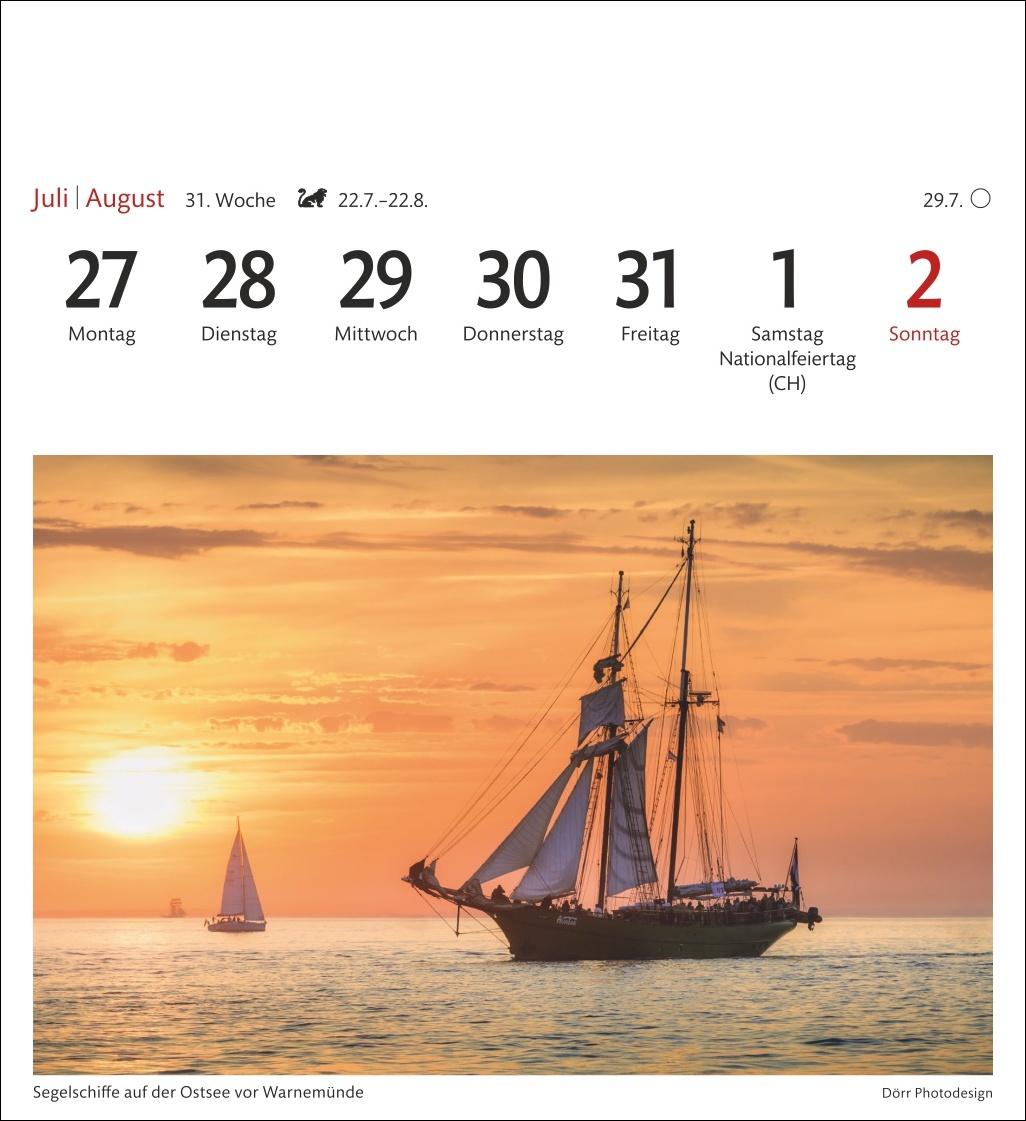Beispielinhalt (Bild) Ostseeküste Sehnsuchtskalender 2026 - Wochenkalender mit 53 Postkarten