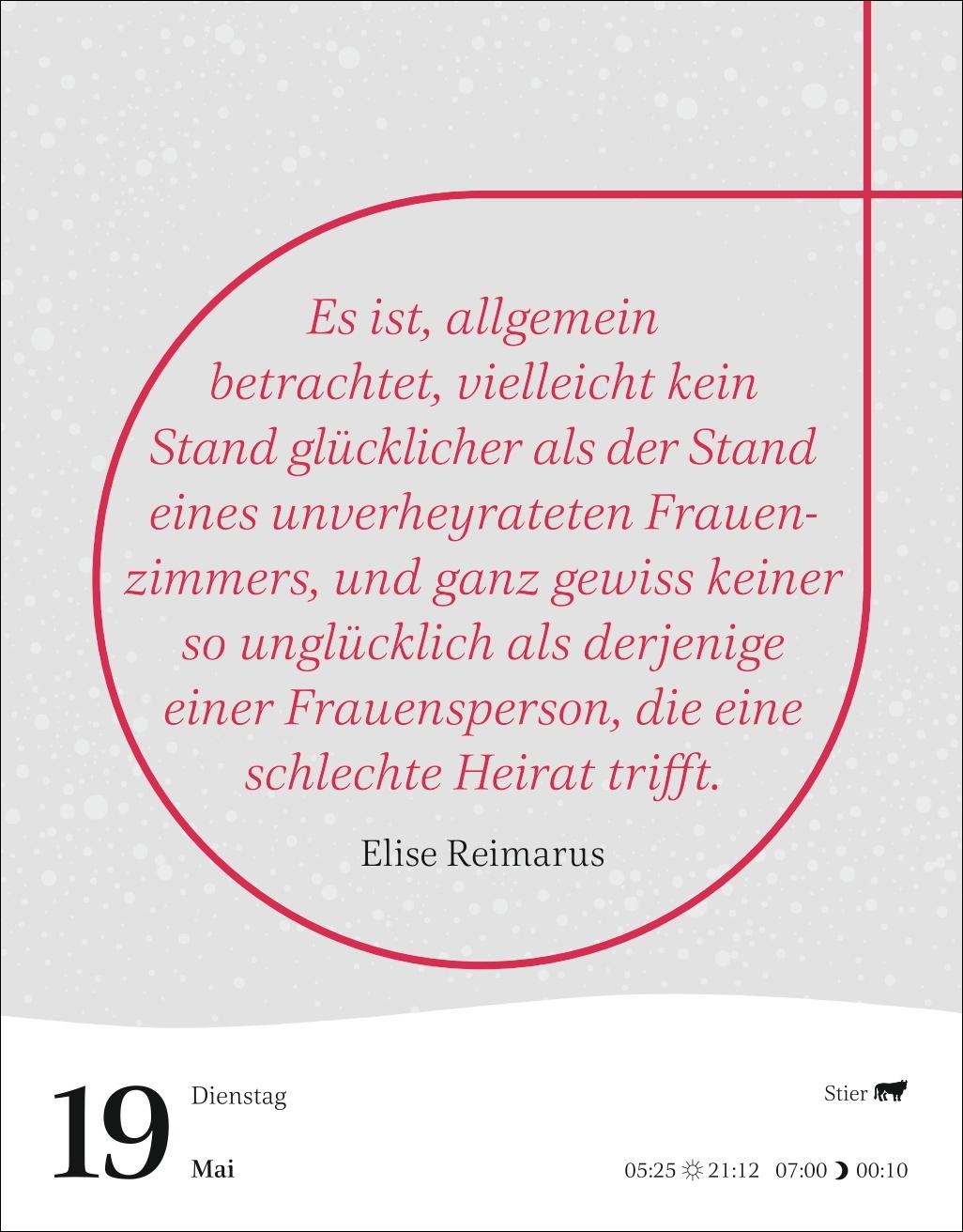 Beispielinhalt (Bild) Starke Worte von starken Frauen Tagesabreißkalender 2026