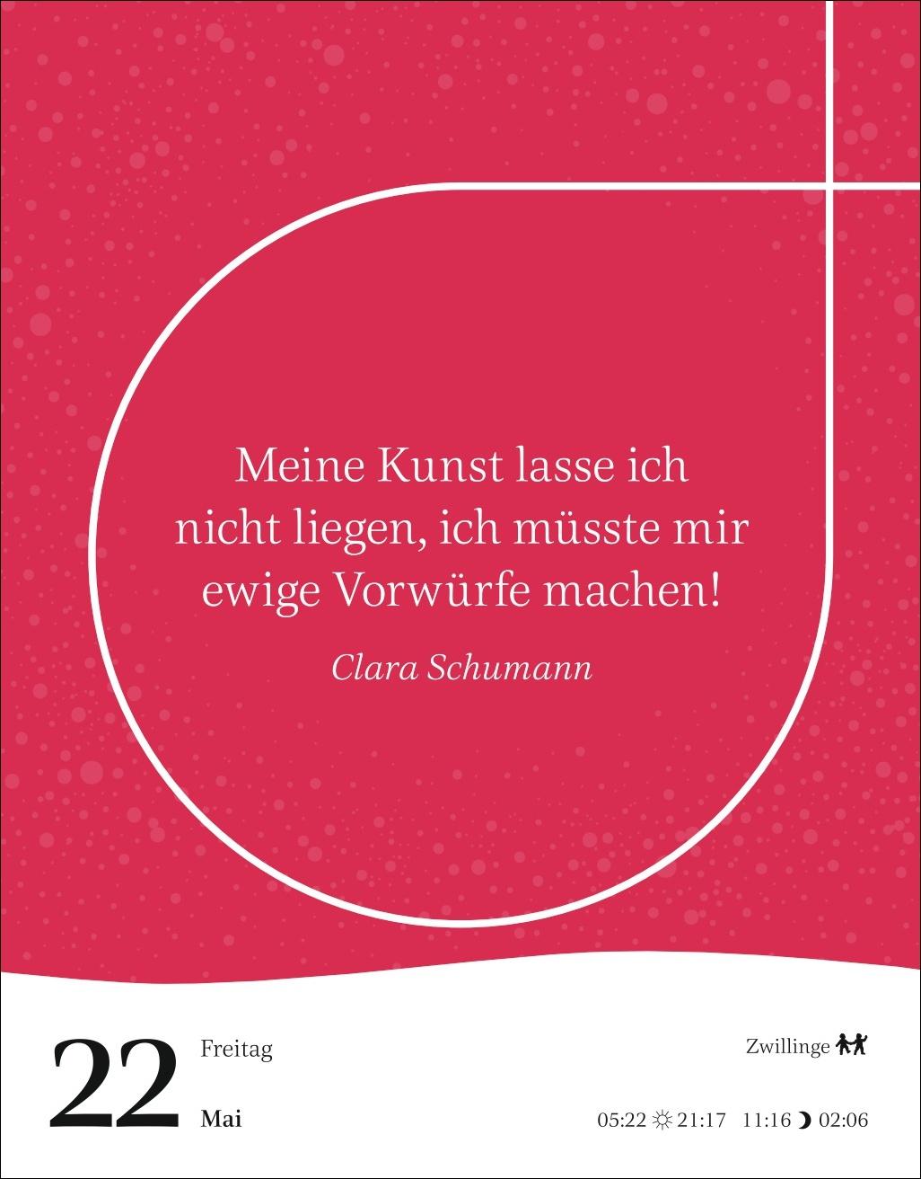 Beispielinhalt (Bild) Starke Worte von starken Frauen Tagesabreißkalender 2026
