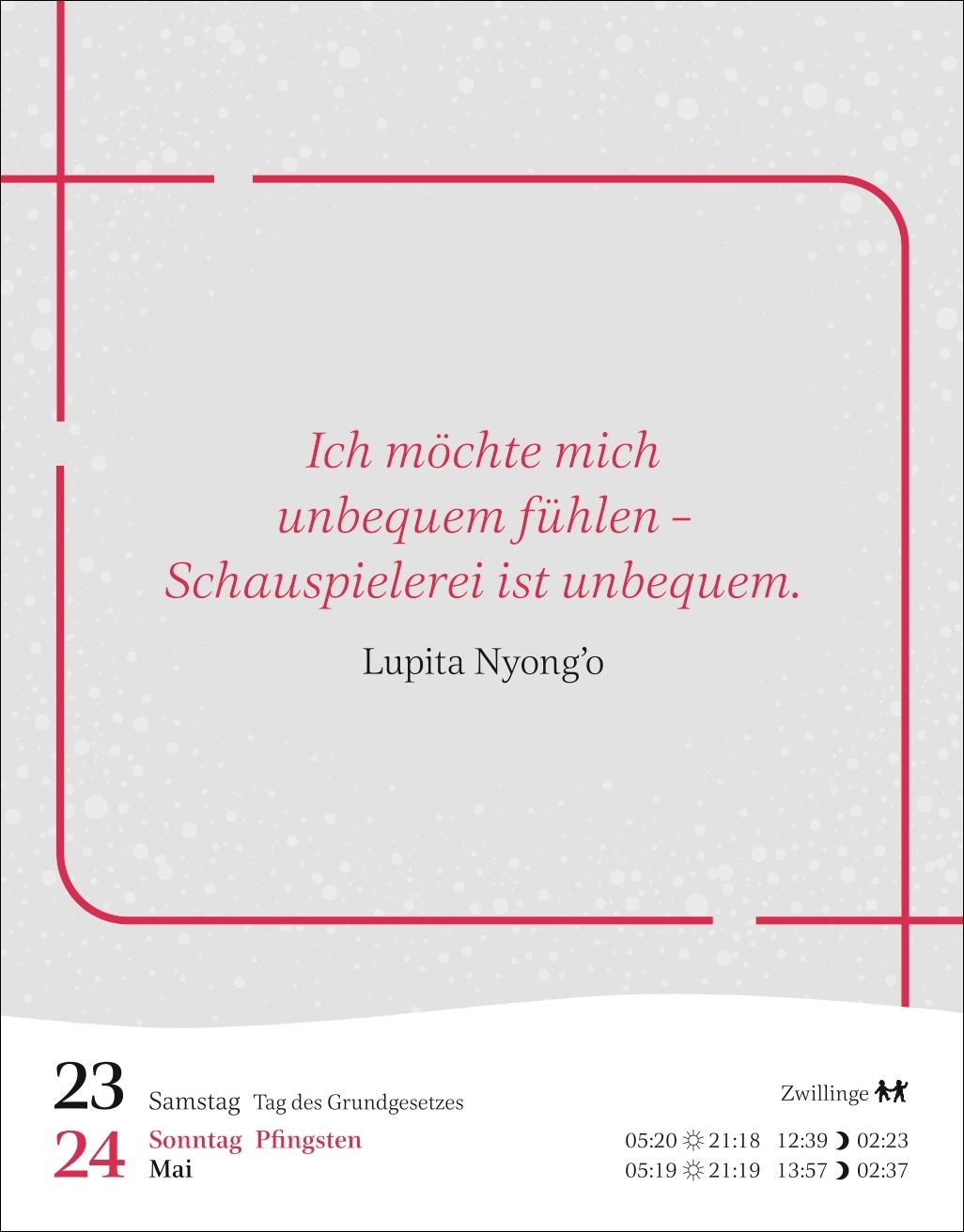 Beispielinhalt (Bild) Starke Worte von starken Frauen Tagesabreißkalender 2026