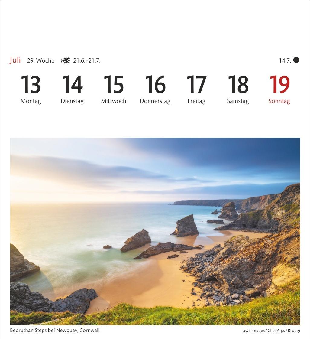 Beispielinhalt (Bild) England Sehnsuchtskalender 2026 - Wochenkalender mit 53 Postkarten