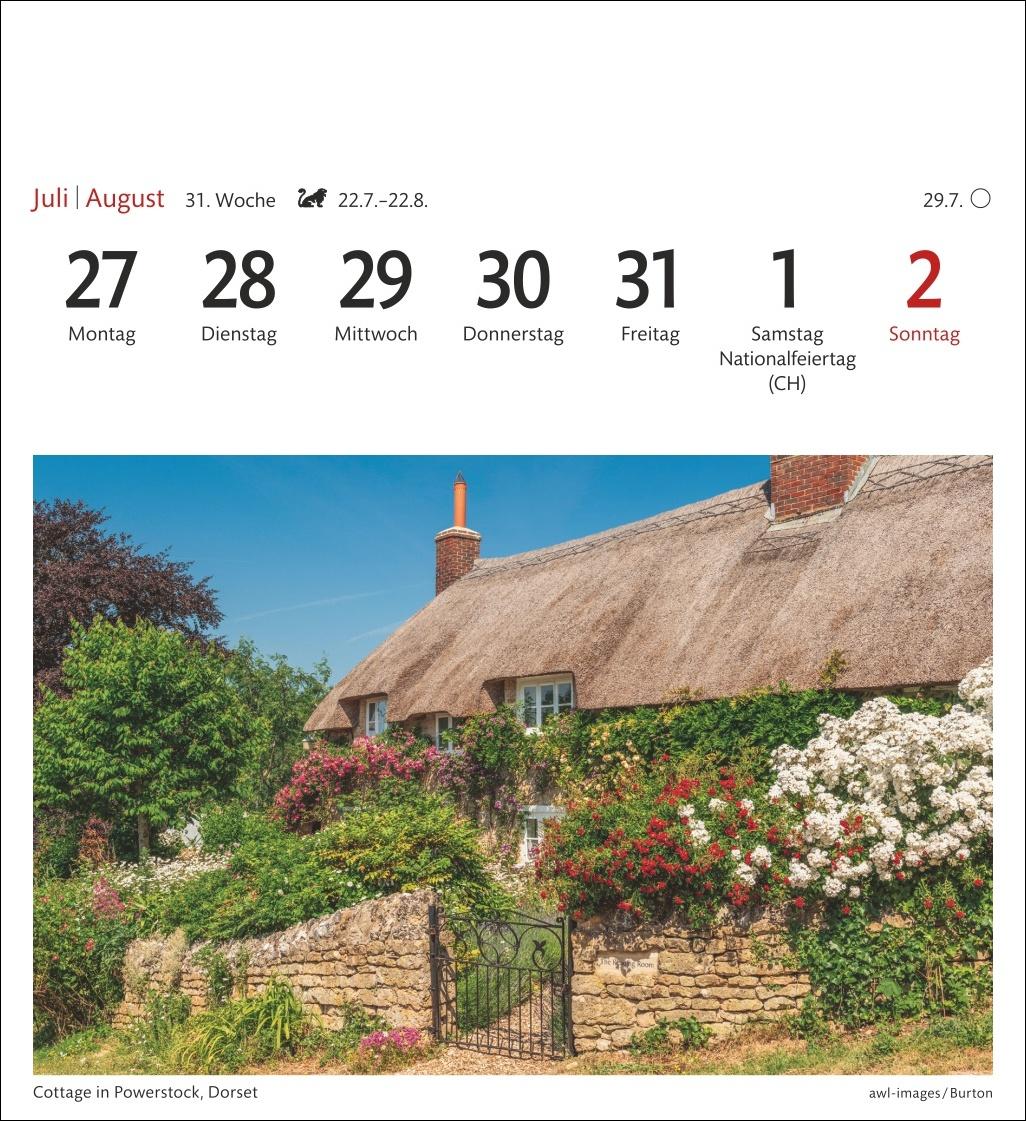 Beispielinhalt (Bild) England Sehnsuchtskalender 2026 - Wochenkalender mit 53 Postkarten