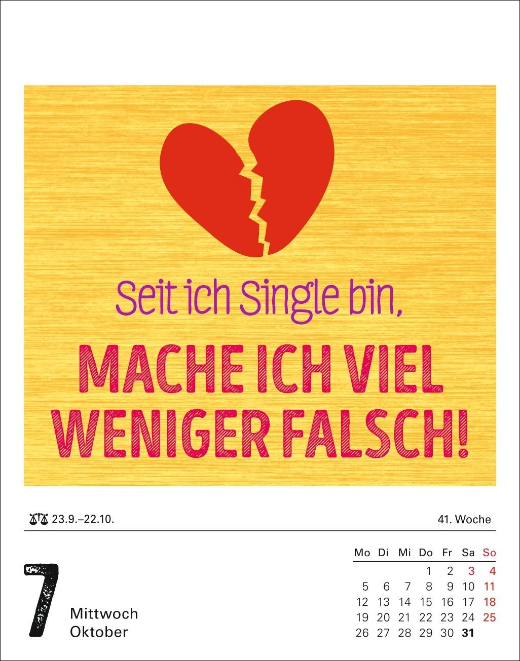 Beispielinhalt (Bild) Lange Rede kurzer Gin Tagesabreißkalender 2026 - Der Sprüche-Kalender