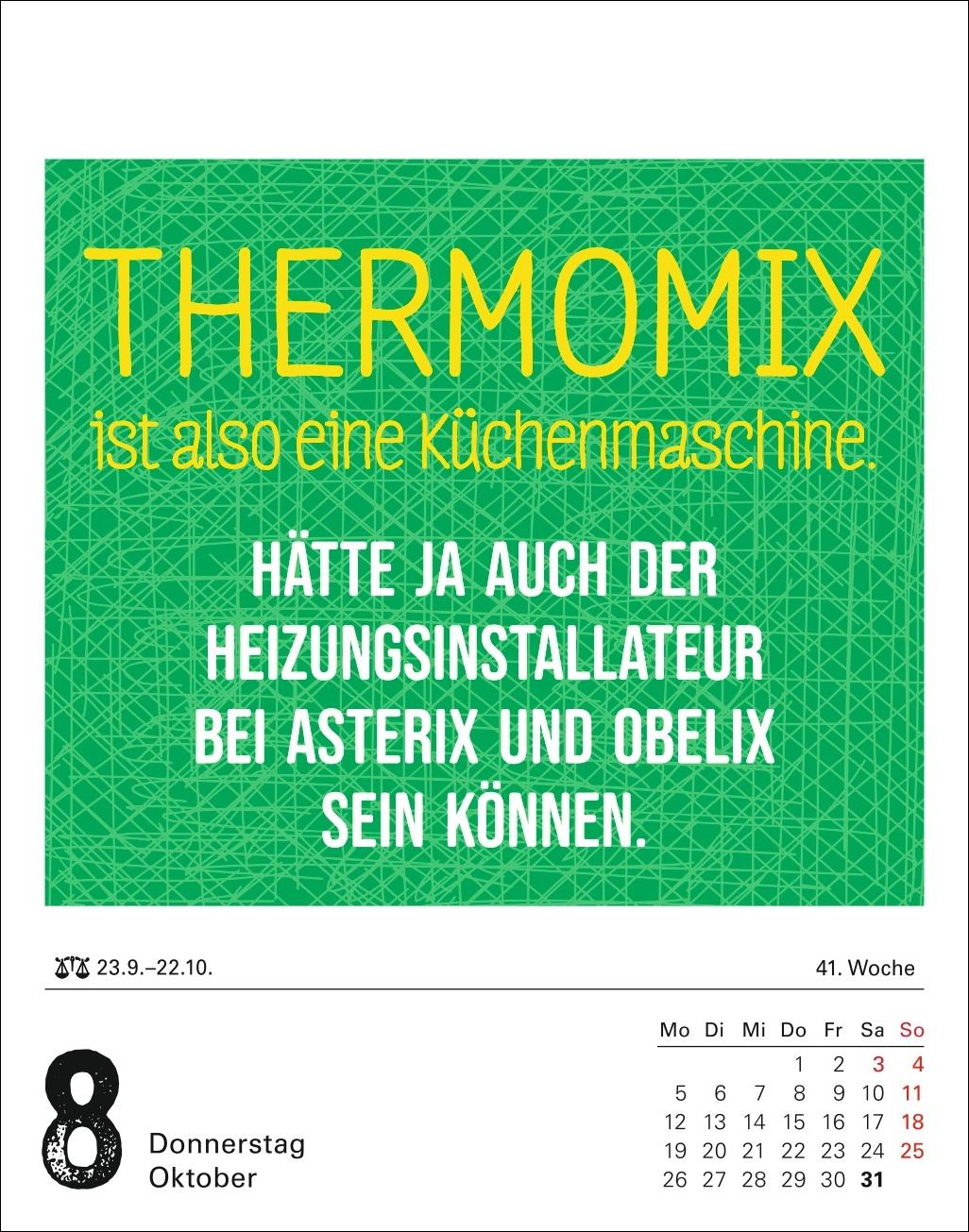 Beispielinhalt (Bild) Lange Rede kurzer Gin Tagesabreißkalender 2026 - Der Sprüche-Kalender