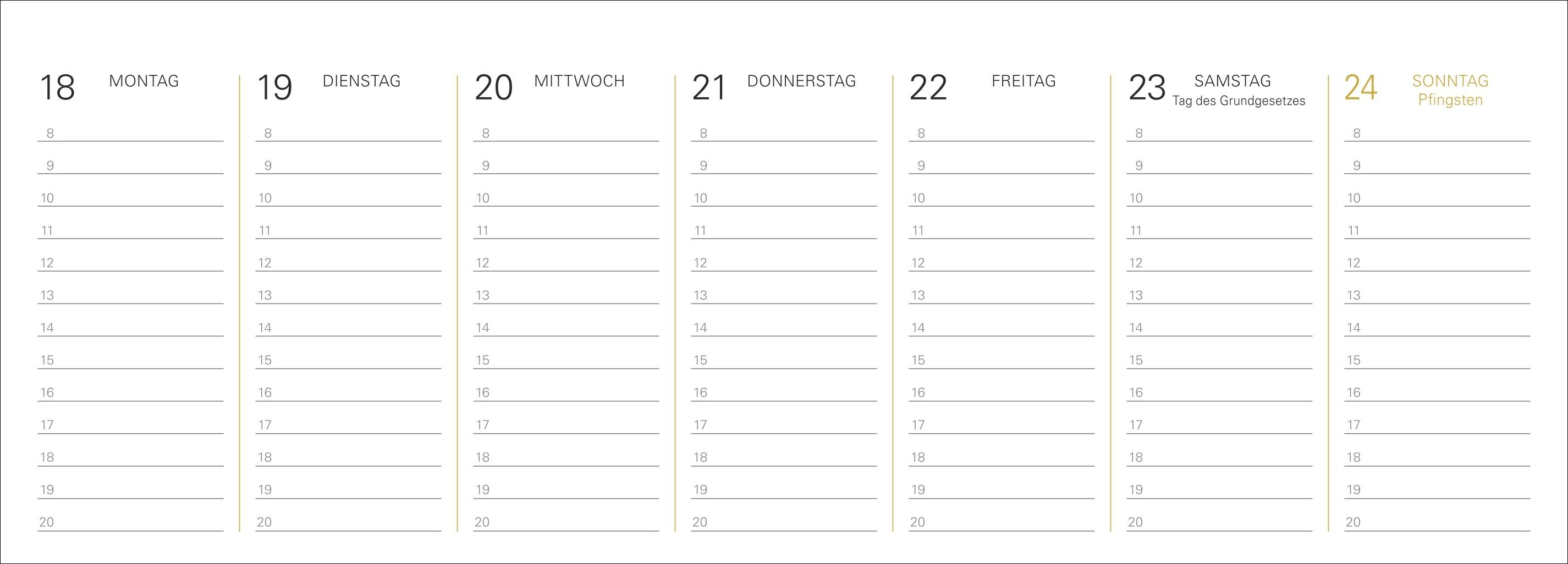 Beispielinhalt (Bild) Die Welt der Kunst Premium-Tischplaner 2026 - Wochenkalender mit 53 Meisterwerken
