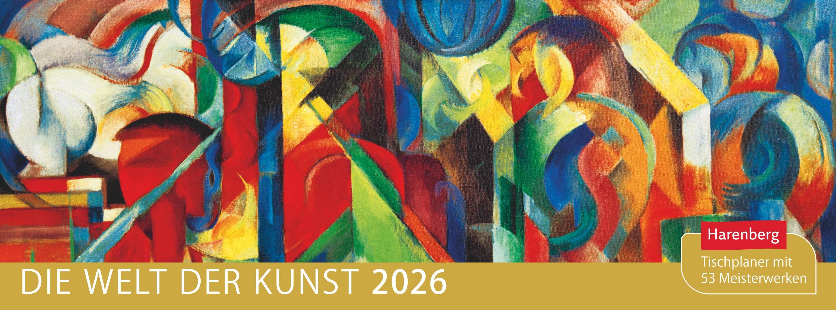 Vorderes Coverbild Die Welt der Kunst Premium-Tischplaner 2026 - Wochenkalender mit 53 Meisterwerken