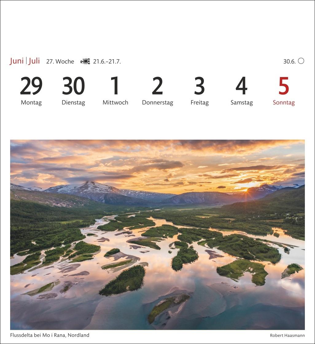 Beispielinhalt (Bild) Norwegen Sehnsuchtskalender 2026 - Wochenkalender mit 53 Postkarten