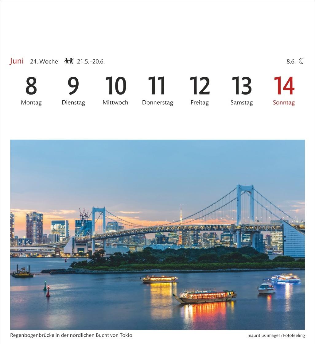 Beispielinhalt (Bild) Japan Sehnsuchtskalender 2026 - Wochenkalender mit 53 Postkarten