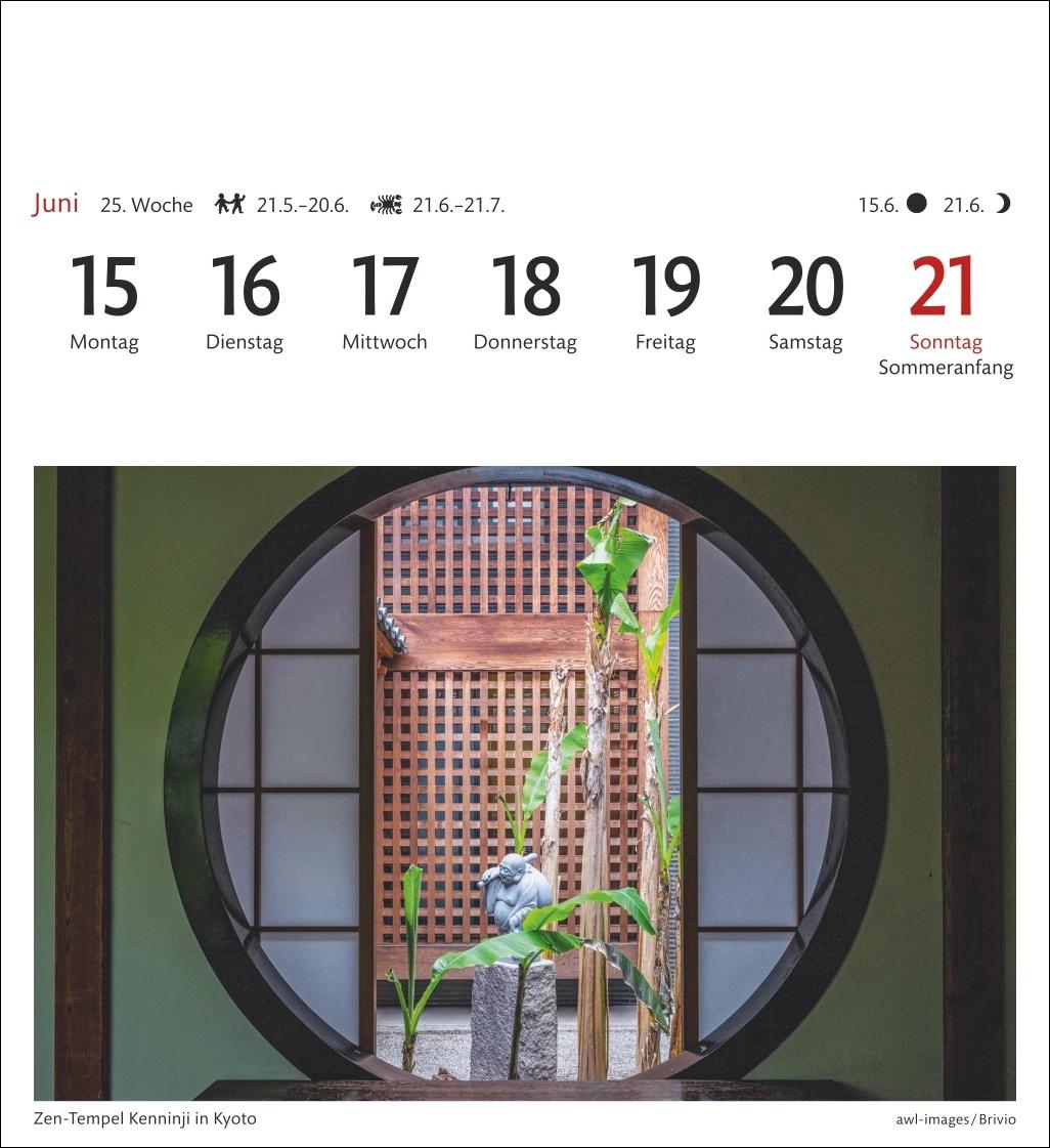 Beispielinhalt (Bild) Japan Sehnsuchtskalender 2026 - Wochenkalender mit 53 Postkarten