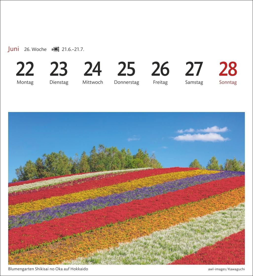 Beispielinhalt (Bild) Japan Sehnsuchtskalender 2026 - Wochenkalender mit 53 Postkarten