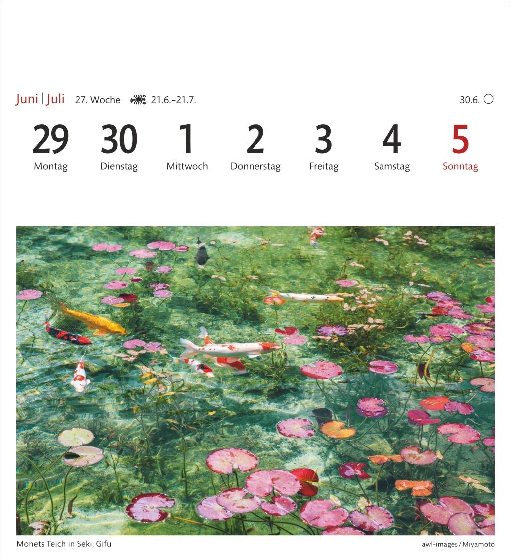 Beispielinhalt (Bild) Japan Sehnsuchtskalender 2026 - Wochenkalender mit 53 Postkarten
