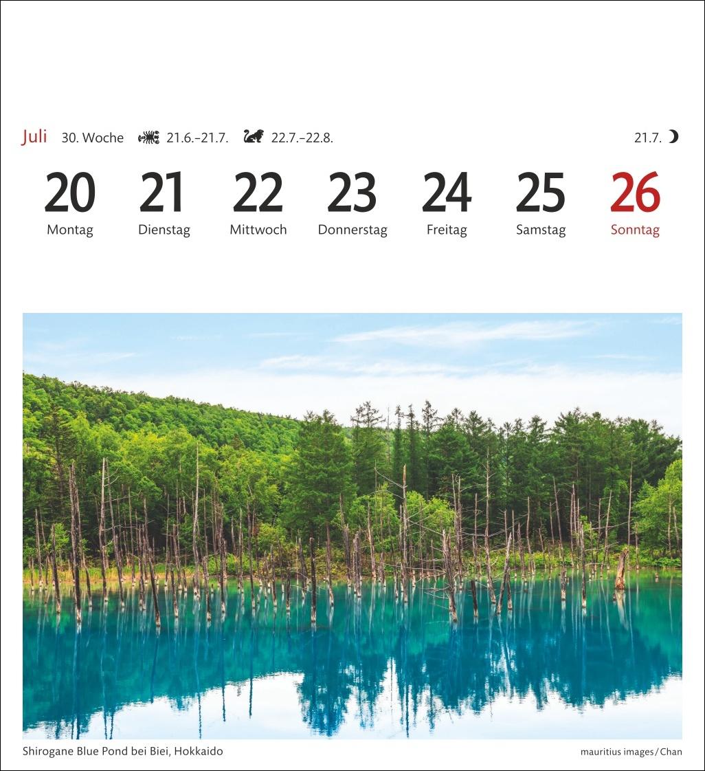 Beispielinhalt (Bild) Japan Sehnsuchtskalender 2026 - Wochenkalender mit 53 Postkarten