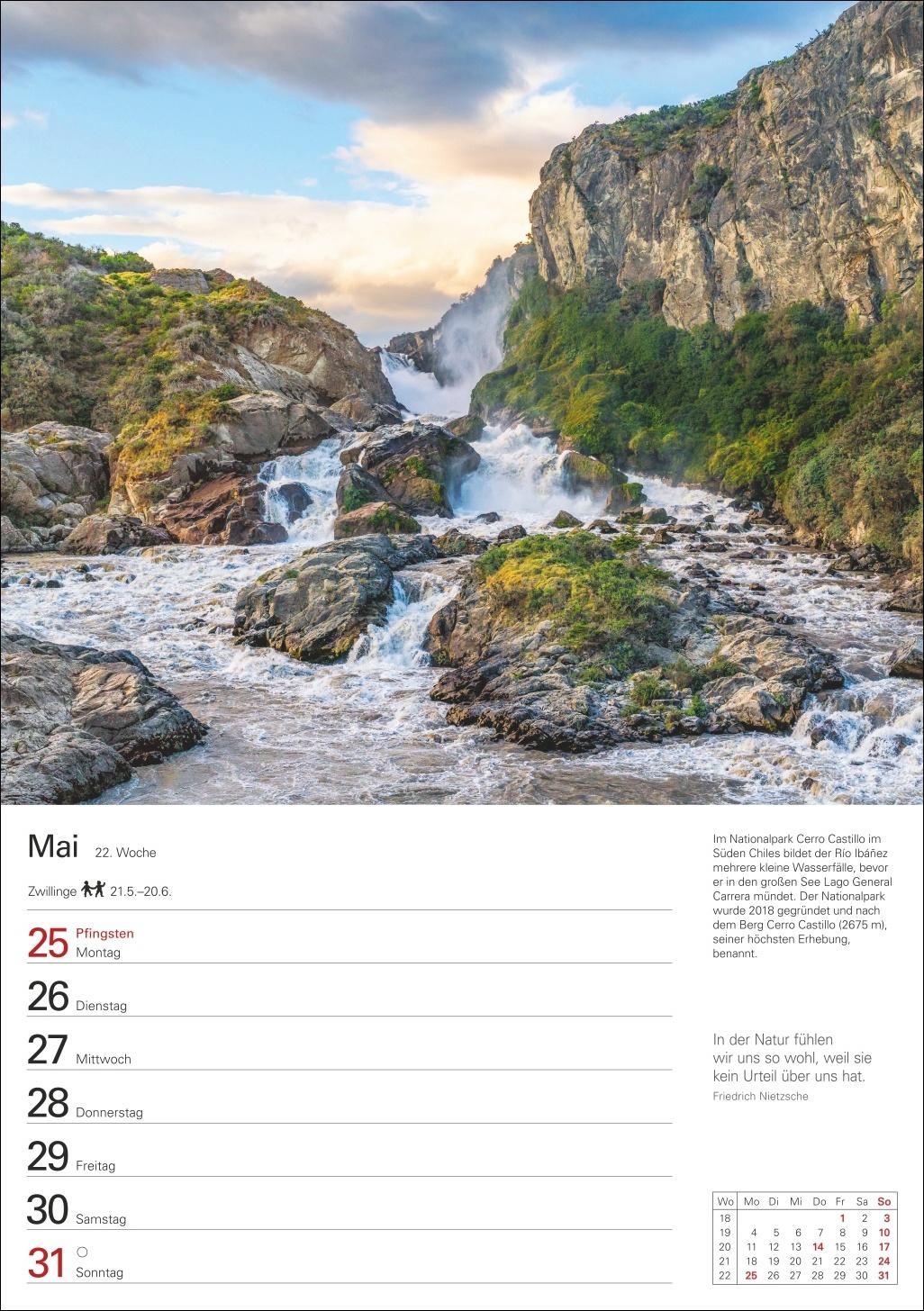 Beispielinhalt (Bild) Berge Wochenplaner 2026 - 53 faszinierende Fotografien