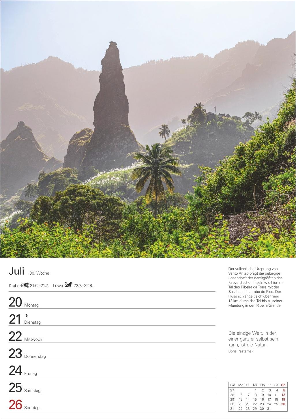 Beispielinhalt (Bild) Berge Wochenplaner 2026 - 53 faszinierende Fotografien