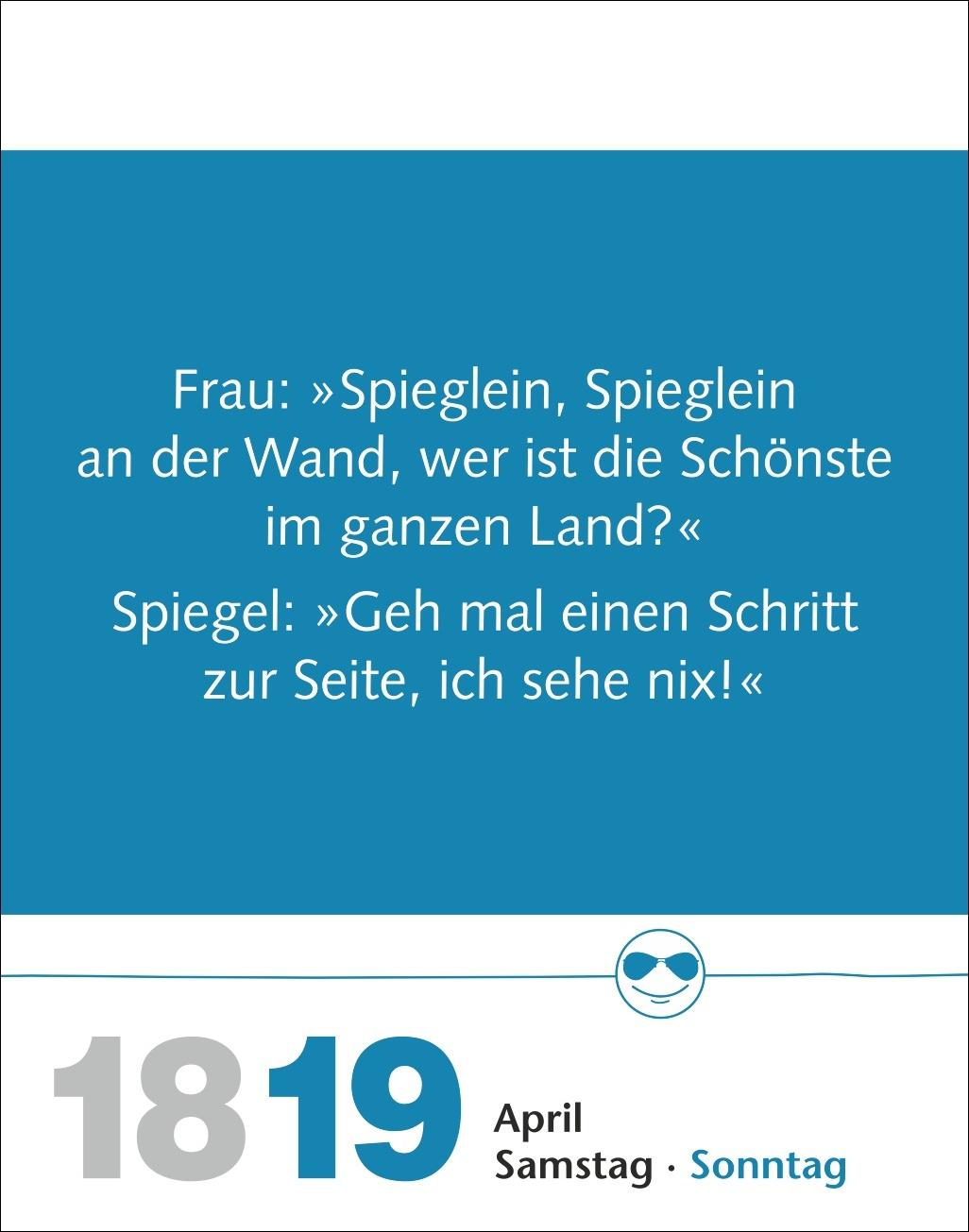 Beispielinhalt (Bild) Beste Witze Tagesabreißkalender 2026