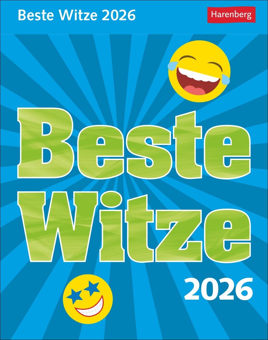 Vorderes Coverbild Beste Witze Tagesabreißkalender 2026