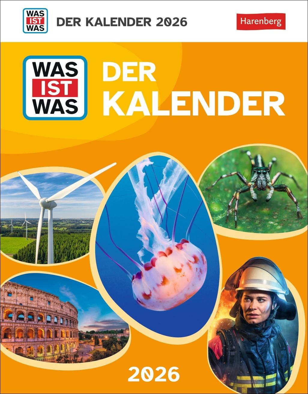 Vorderes Coverbild WAS IST WAS Der Kalender Tagesabreißkalender 2026 - Kinderkalender