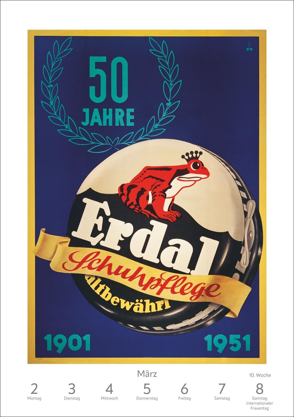 Beispielinhalt (Bild) Alles Reklame! Wochen-Kulturkalender 2026 - 53 nostalgische Werbeplakate