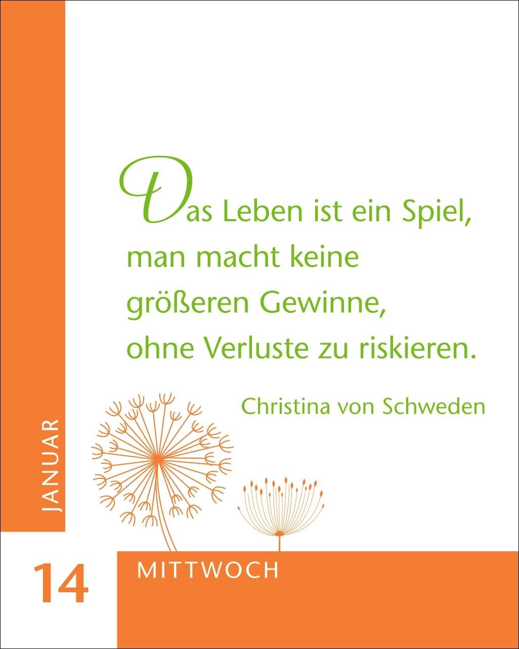 Beispielinhalt (Bild) Ein Jahr der Gelassenheit Mini-Geschenkkalender 2026