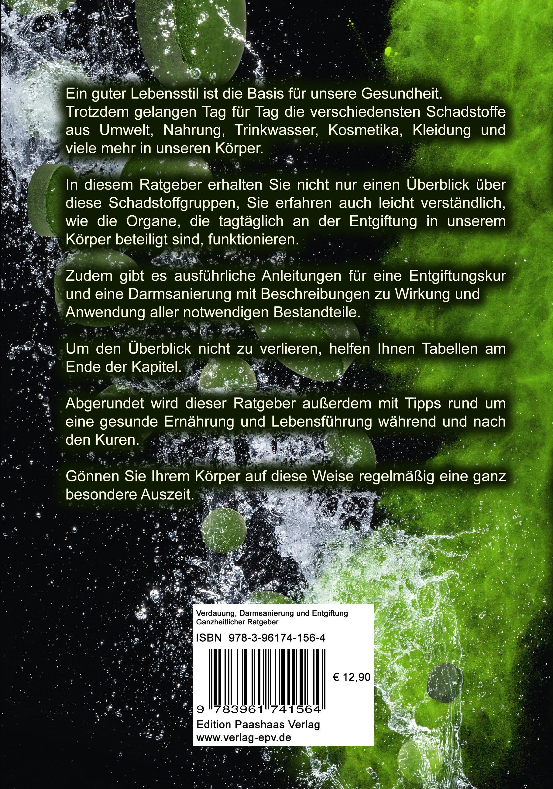 Rückseitencover Verdauung, Darmsanierung und Entgiftung