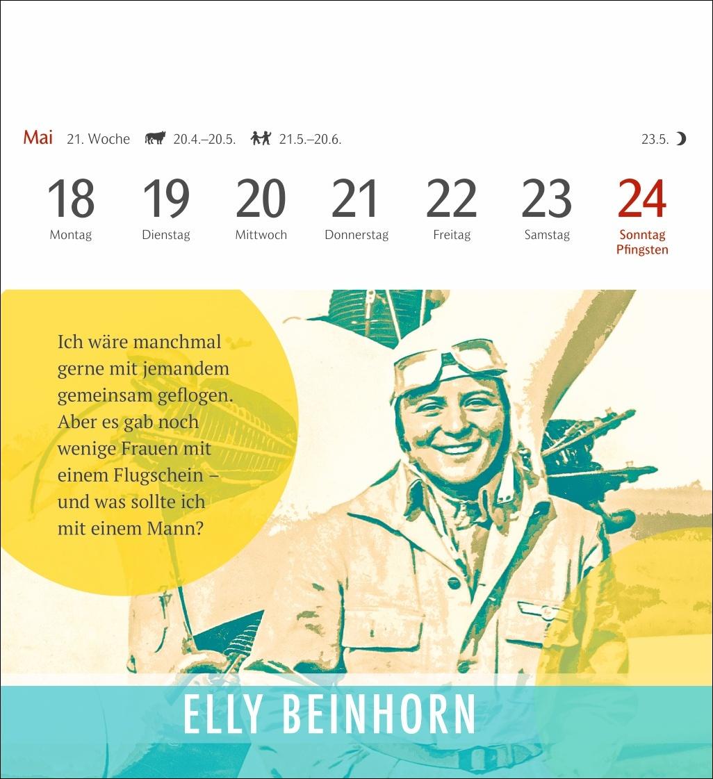 Beispielinhalt (Bild) Starke Frauen Postkartenkalender 2026 - Kalender mit 53 Karten